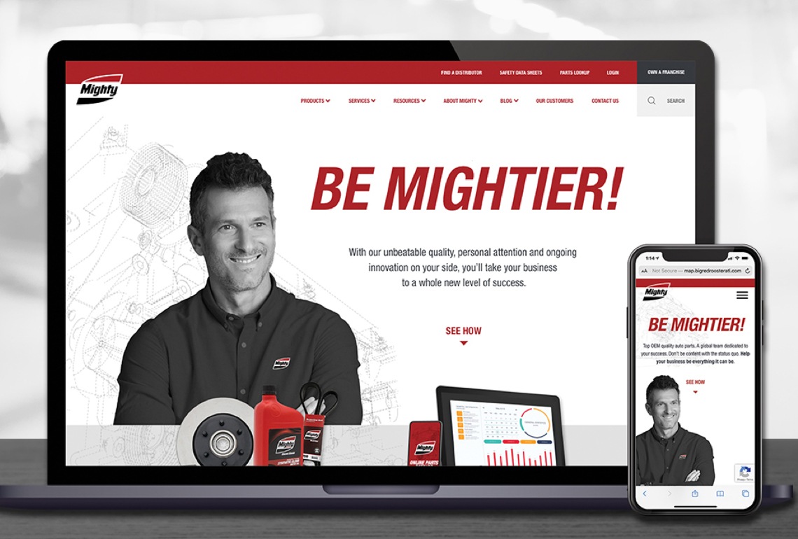 Mighty Auto Parts Website | Big Red Rooster a JLL Company